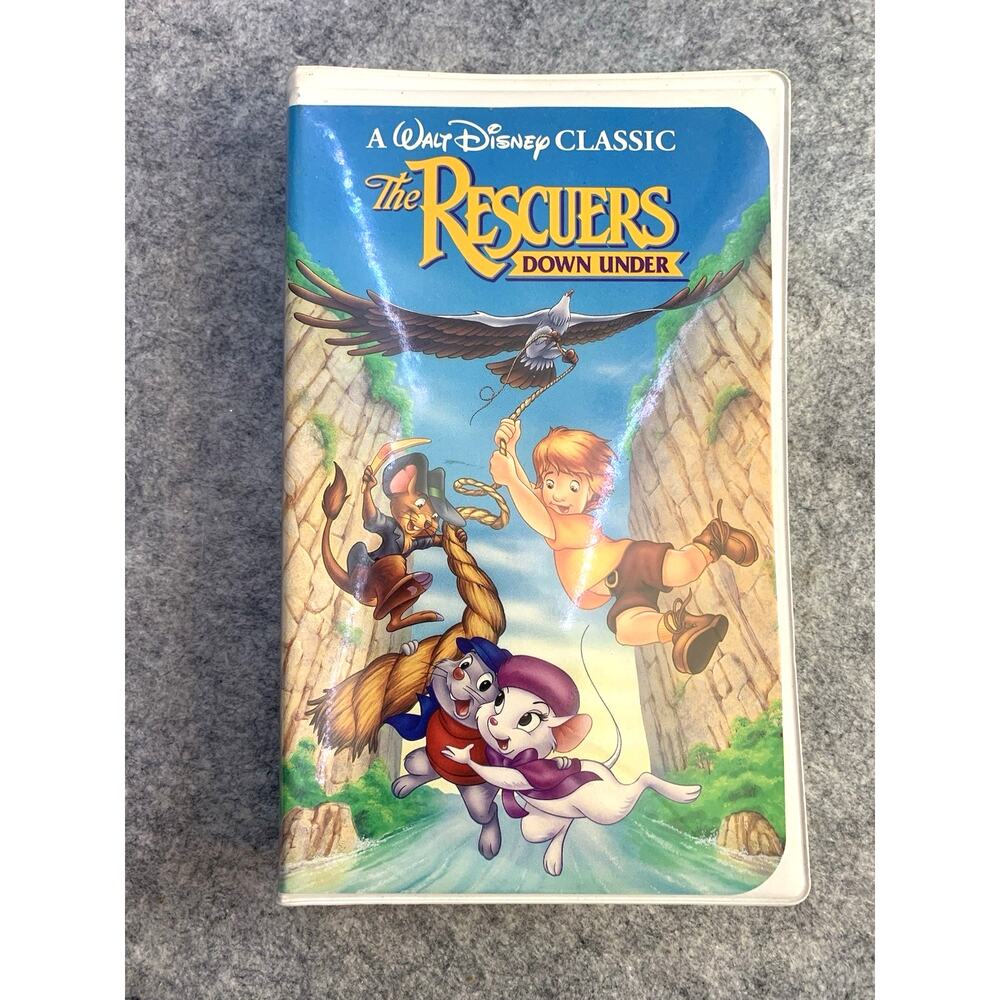 The Rescuers Down Under VHS Black Diamond Walt Disney 1991 Clamshell #1412